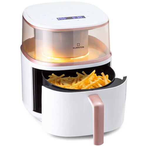 Klarstein Air Bloom, friteza na topli zrak, s funkcijom kuhanja na pari, 1500 W, 7,5 litara, 16 programa Cijene
