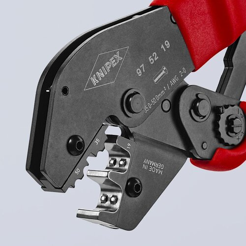 Knipex kle&amp;scaron;ta za krimpovanje za izolovane i neizolovane hilzne 35 / 50 mm&amp;sup2; (97 52 19) Slike