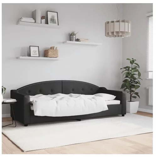 vidaXL Dnevni krevet crni 80 x 200 cm od tkanine