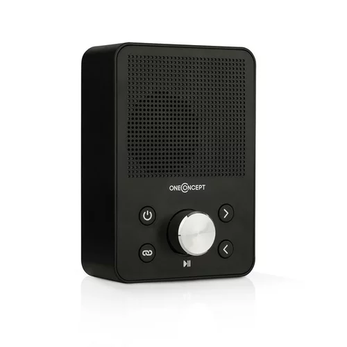 OneConcept Plug+Play FM Radio za vtičnico, UKW-Tuner, USB, BT, črna