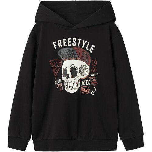 Name it Sweater majica &amp;#039;NKMTUDUKE&amp;#039; tamno smeđa / siva / crna / bijela Slike
