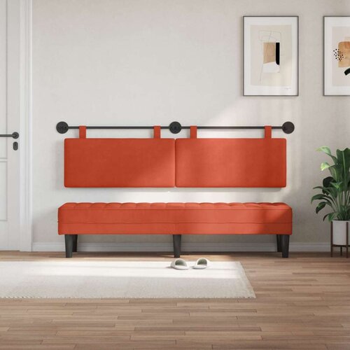  Držeće uzglavlje Zidne Crvena narančasta 190 x 55 x 5 cm - Crvena narančasta 180 cm bez LED Slike