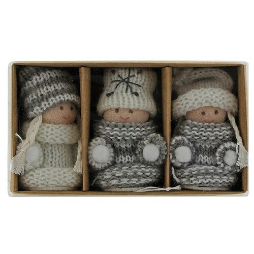  Okrasek za božično drevo (Siva, Tekstil, 3 kos, 5 cm) Cene