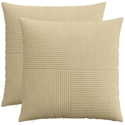  Presvlaka za jastuk 2 pcs ALMELO Siva zelena 65 x 65 cm Kord - Svijetlo zelena siva 65 x 65 cm 2 Cijene