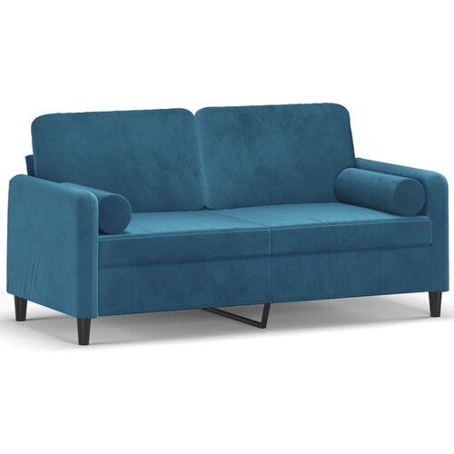 Maison Chic kavč - Sofa - Kanape dvosed z okrasnimi blazinami moder 140 cm žamet, (21727587) Cene