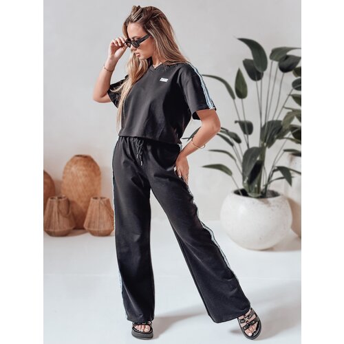 DStreet Komplet damski dresowy oversize SPORT LIKE czarny Slike