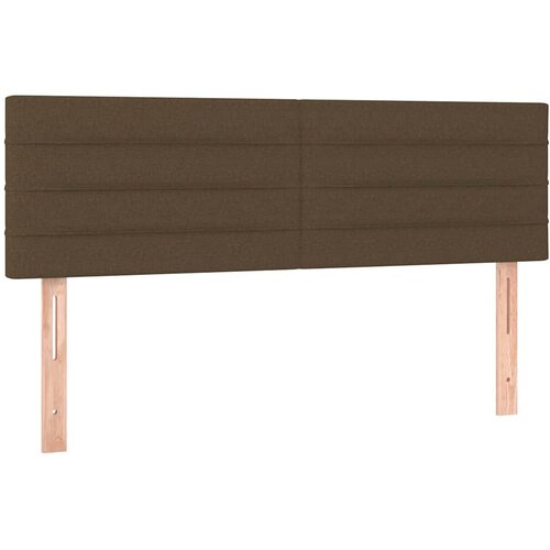  Krevet s oprugama i madracem tamnosmeđi 140 x 190 cm od tkanine Slike