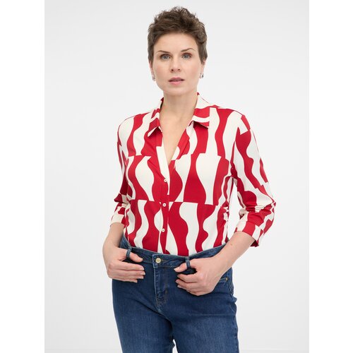 Orsay Red women's blouse with collar - Women Cijene
