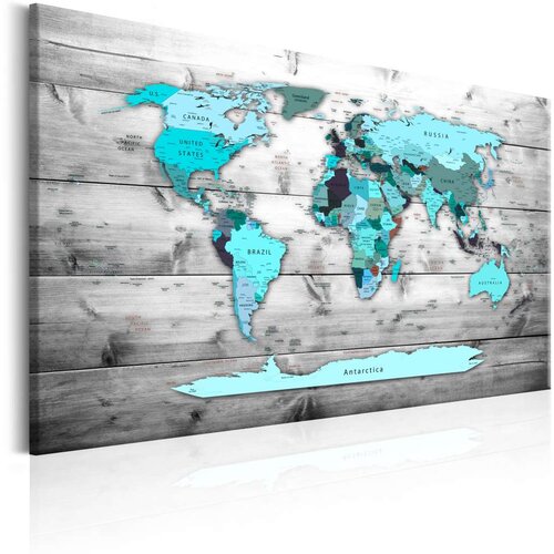  Slika - World Map: Blue World 60x40 Cijene