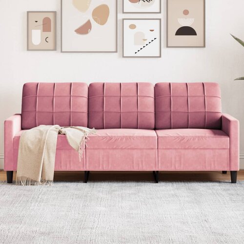 vidaXL Kavč trosed roza 180 cm žamet Cene