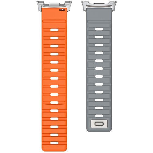 INF Kompatibilen z Samsung Galaxy Watch8 Silikonski Magnetni Pa&scaron;ček iz 316 Nerjavečega Jekla Grey Orange, (5000079605) Cene
