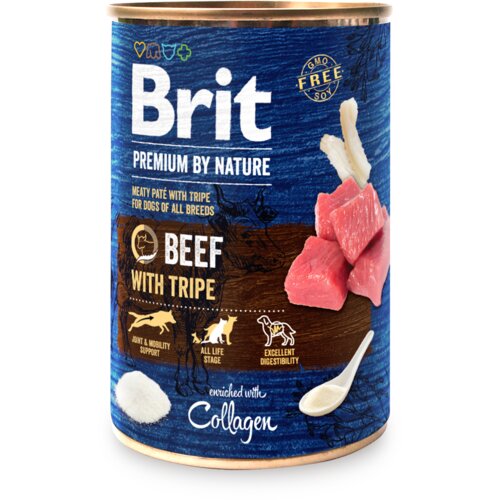 BRIT Premium by Nature brit pn dog konzerva govedina sa škembićima 800 g Slike