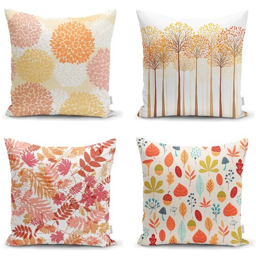 Minimalist Cushion Covers set od 4 ukrasne jastučnice Autumn Design, 45 x 45 cm Cijene