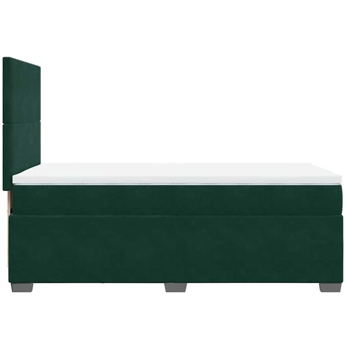 Box spring krevet s madracem tamnozeleni 90x190 cm bar&amp;scaron;unasti Slike