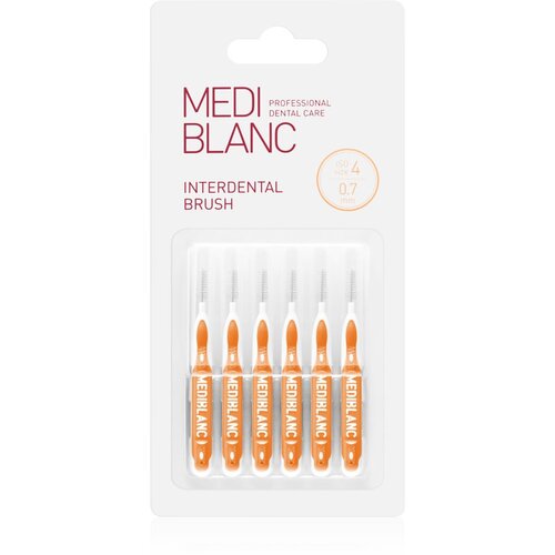 MEDIBLANC Interdental Pick-brush medzobna ščetka 6 ks 0,7 mm Yellow 6 kos Cene