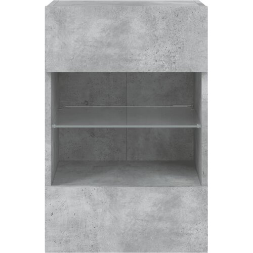  ormarić s LED svjetlima siva boja betona 40x30x60,5 cm Slike
