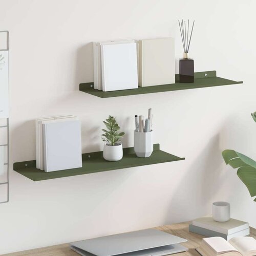  Lebdeća polica 2 pcs Maslinasto zelena 60 x 18 x 2 5 cm Čelik - Maslinovo zelena 60 x 18 cm 2 Cijene