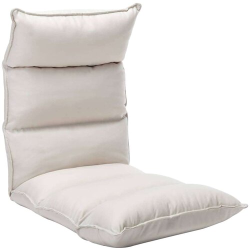 VidaXL Sklopiva podna stolica od tkanine krem Slike