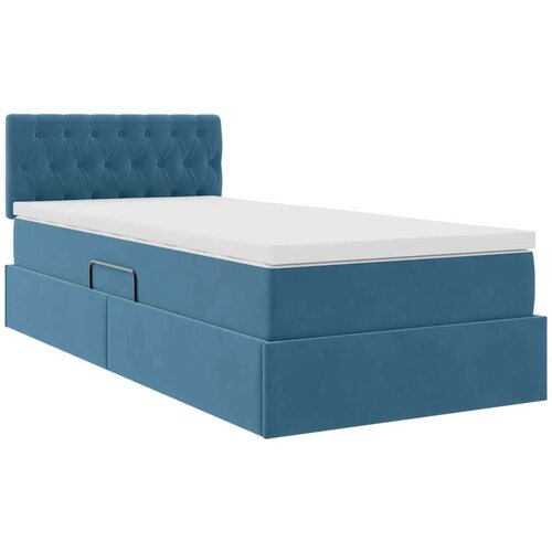  Krevet s od storage s madracem Tamno plava 90 x 200 cm Bar&amp;scaron;un Slike