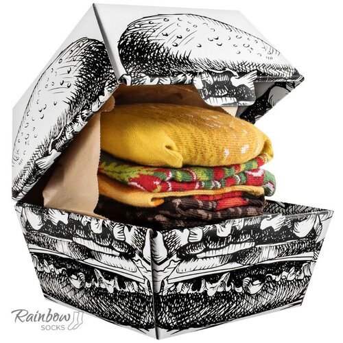 ZOOKSY/RAINBOW SOCKS Rainbow Socks Burger Socks 2 Pairs Cene
