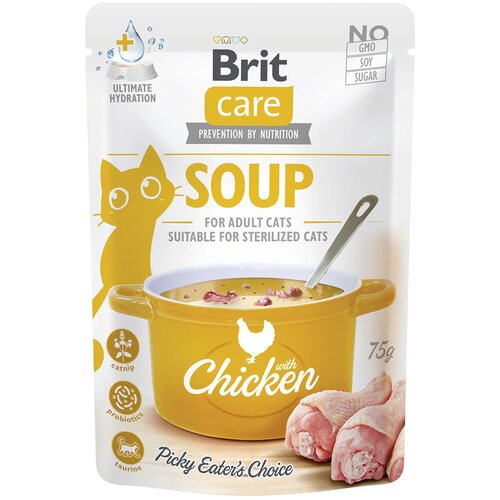 Brit Care juha za mačke 15 x 75 g - Piletina Slike