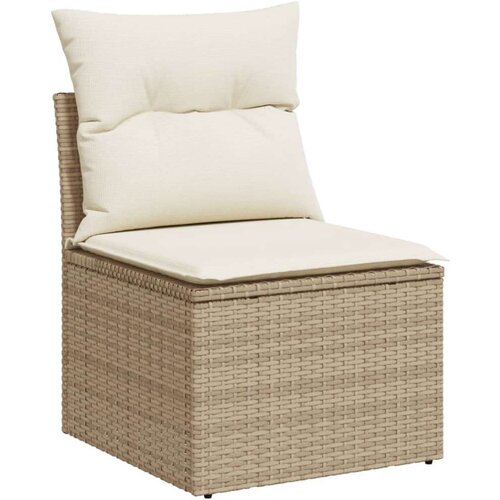 vidaXL 11-dijelni set vrtnih sofa od poliratana s jastucima bež Cijene