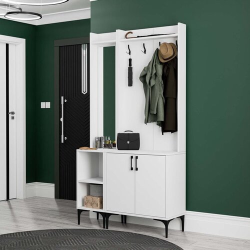 Hanah home čiviluk set 5040-5000 white hall stand Slike
