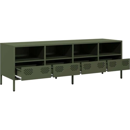 vidaXL TV omarica olivno zelena 135x39x43,5 cm hladno valjano jeklo Cene
