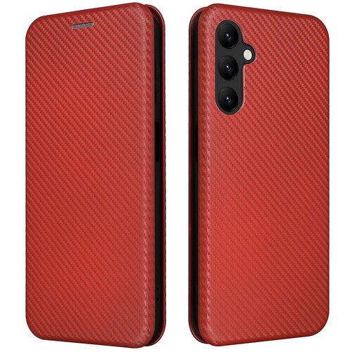 INORCO Za Samsung Galaxy A24 4G stojalo za telefon, etui iz PU usnja, držalo za kartice, ovitek za pametni telefon s teksturo ogljikovih vlaken, (22036471) Slike
