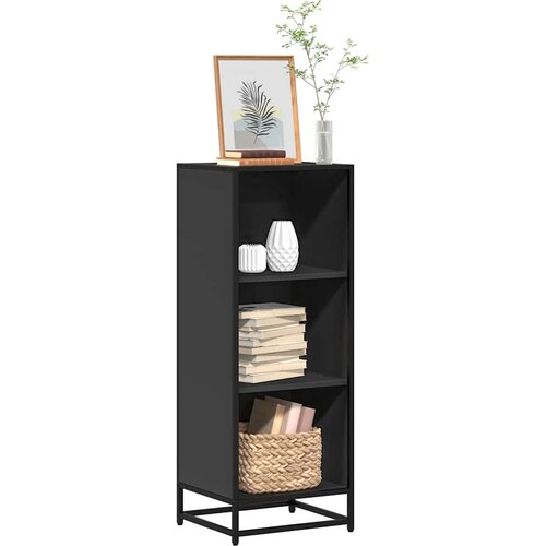 vidaXL Knjižna omara črna 40x35x107,5 cm iverna plošča Cene
