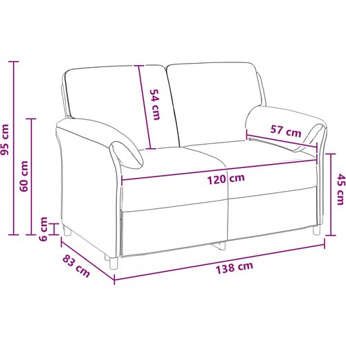 SOFA za dvije osobe Svijetlo zelena 138 x 83 x 95 cm Bar&amp;scaron;un Slike