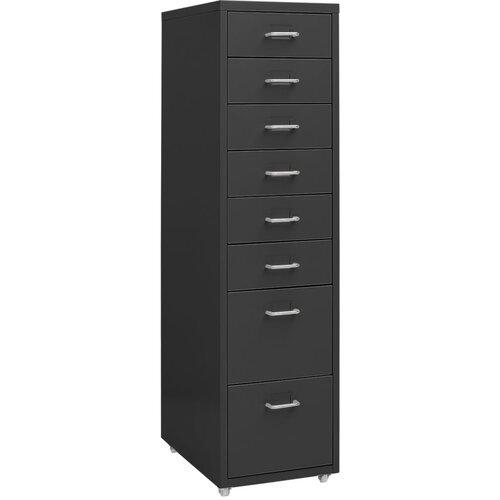VidaXL mobilni ormarić za spise antracit 28 x 41 x 109 cm metalni Slike