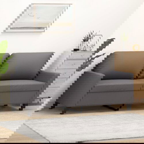 vidaXL dvosed siv 140 cm umetno usnje Cene