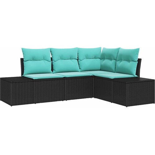  Sjedeća garnitura za vrt 4 kom. poliratan 209 x 154 x 85 cm Slike