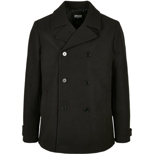 Urban Classics Plus Size Classic Black Pea Coat Slike