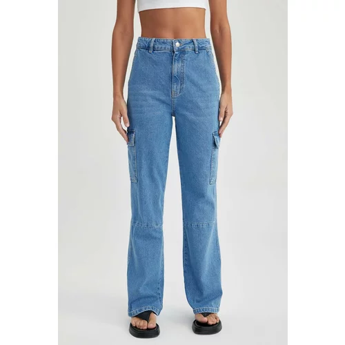 Defacto Wide Leg Jeans With Cargo Pocket