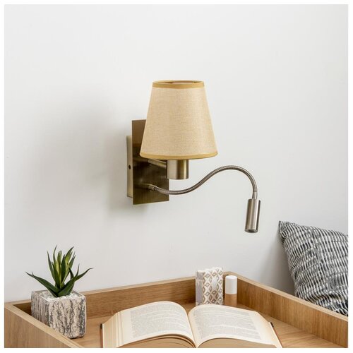  Brilagi - LED zidna lampa NUBILA 1xE27/25W/230V+LED/3W mesing/svetlo braon Cene