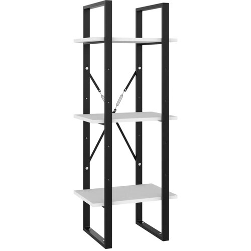 Maison Chic Knjižna omara - Knjižni regal 3-nadstropna bela 40x30x105 cm iverna plo&amp;scaron;ča, (21725372) Slike