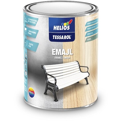 Helios TESSAROL Emajl uljani lak za drvo i metal, 0.75l, Tamno zeleni RAL6005 Slike
