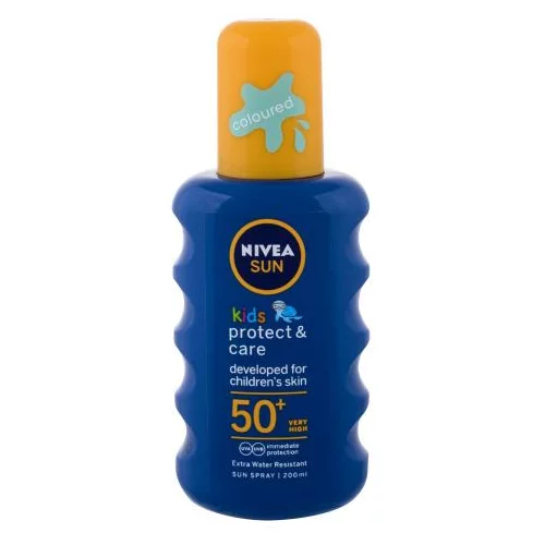 Nivea Sun Kids Protect & Care Sun Spray SPF50+ vodootporni sprej za zaštitu od sunca u boji 200 ml