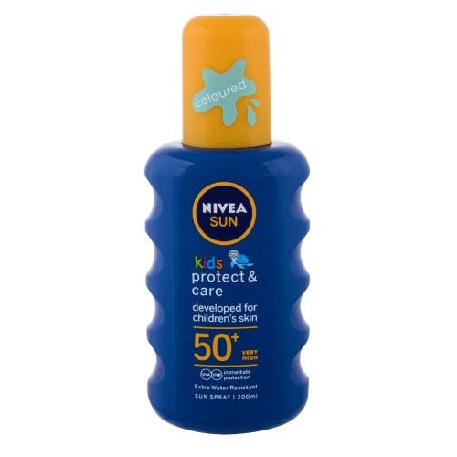 Nivea Sun Kids Protect &amp;amp; Care Sun Spray SPF50+ vodootporni sprej za za&amp;scaron;titu od sunca u boji 200 ml Slike