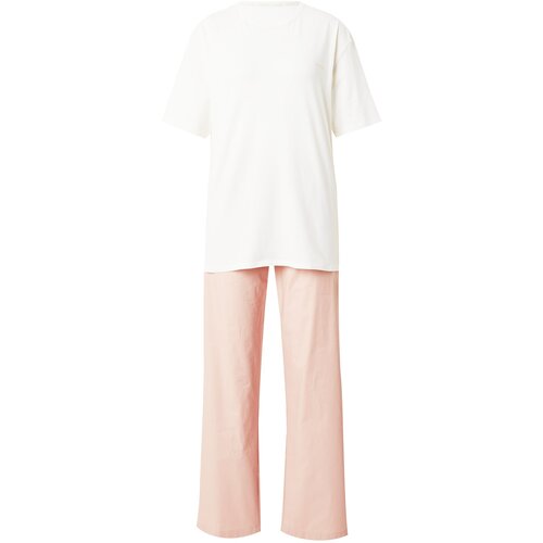 Calvin Klein Underwear Pižama pastelno oranžna / bela Slike