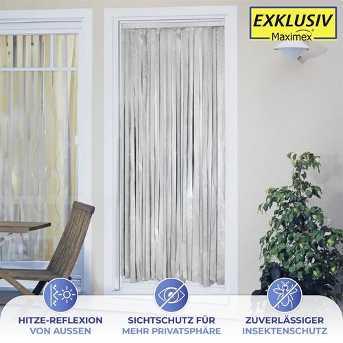 Maximex Crna/u srebrnoj boji termo izolacijska zavjesa za vrata 90x200 cm &amp;ndash; Slike