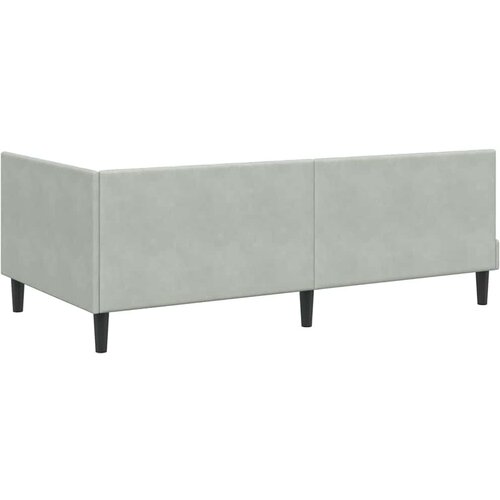  Kutni krevetni okvir s madracem 2 kom. Svjetlosiva 100 x 200 cm Slike