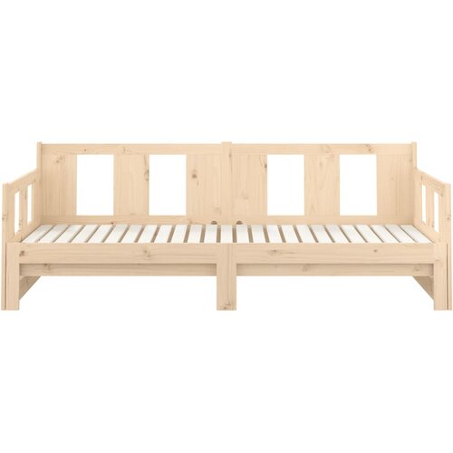  Dnevni krevet na izvlačenje masivna borovina 2x(80x200) cm Slike