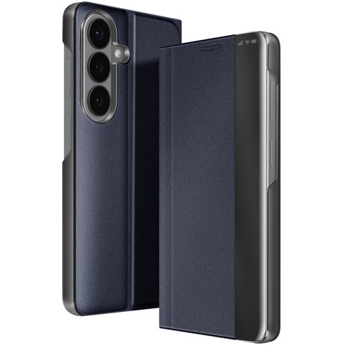 AVIZAR Preklopni etui za Galaxy S26 ultra tanek dvo-materialni z video stojalom, Nočno modra, (5000275313) Cene