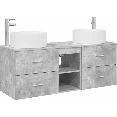  Set namje&amp;scaron;taja za kupaonicu 3 kom. Betonska siva 49,5 x 44,5 x 65,5 cm Slike