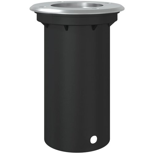  Vanjska podna svjetiljka okrugla crna 10,5x10,5 cm aluminijska Slike