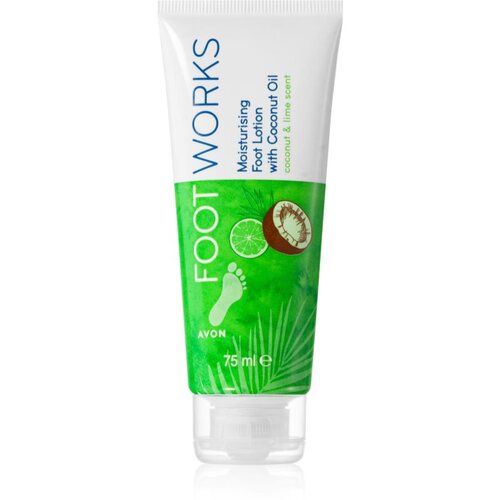 Avon Foot Works Coconut Oil hidratantno mlijeko za stopala 75 ml Slike