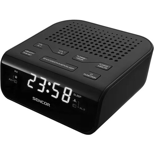 Sencor Radio sa satom i alarmom SRC 136 B, Crni Cijene